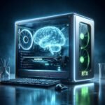 Private AI assistant running on a powerful local PC setup with GPU visible