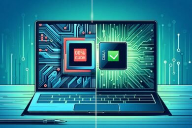 LM Studio running on CPU instead of GPU on Windows, showing CPU vs GPU acceleration concept.